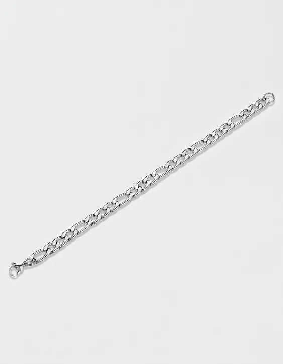 American Eagle West Coast Jewelry Stainless Steel 8mm Figaro Chain Bracelet