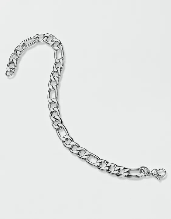 American Eagle West Coast Jewelry Stainless Steel 8mm Figaro Chain Bracelet