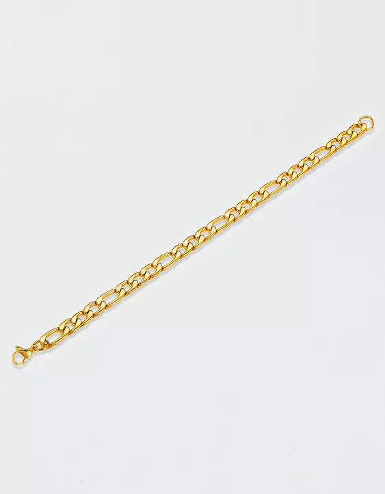 American Eagle West Coast Jewelry Stainless Steel 8mm Figaro Chain Bracelet