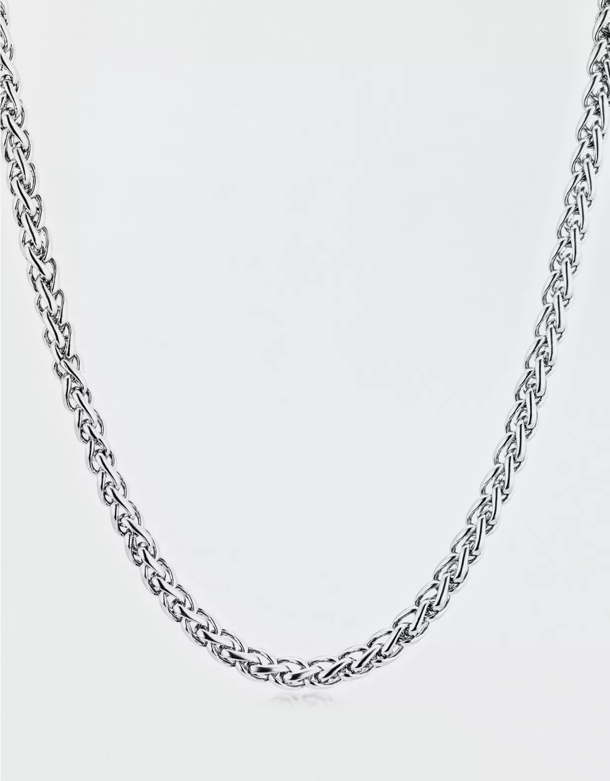 american eagle West Coast Jewelry Stainless Steel Polished Spiga Chain Necklace