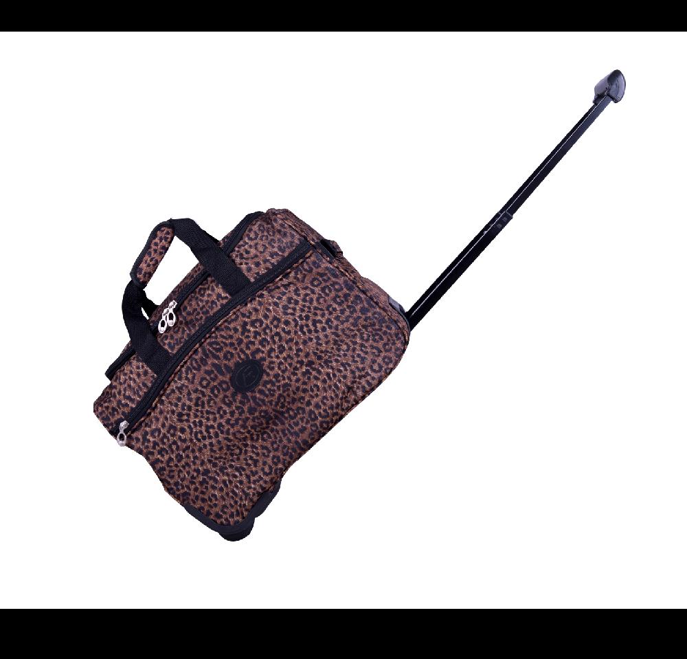 american flyer American Flyer Animal Print Wheeled Duffel - Leopard