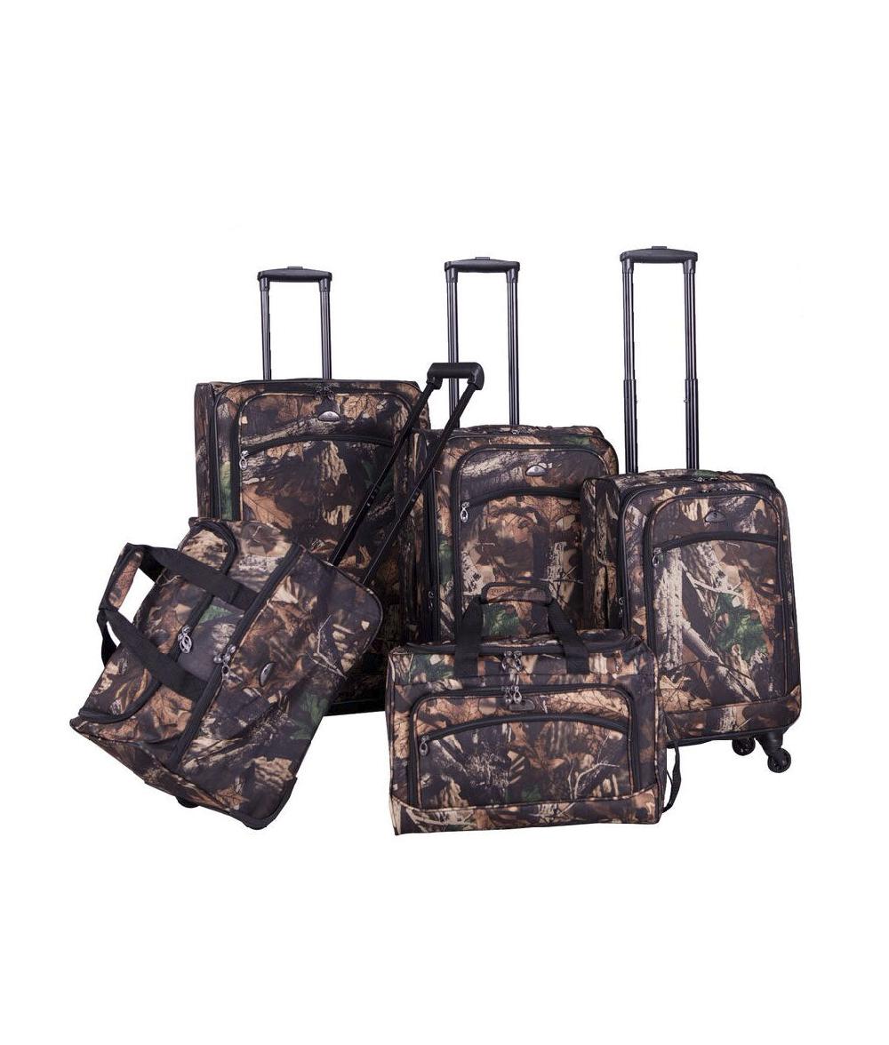 american flyer American Flyer Camo Green 5-Piece Spinner Luggage Set