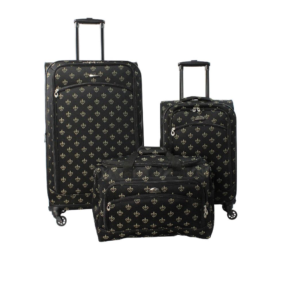 american flyer American Flyer Fleur de Lis 3-Piece Spinner Luggage Set american flyer American Flyer Fleur de Lis 3-Piece Spinner Luggage Set