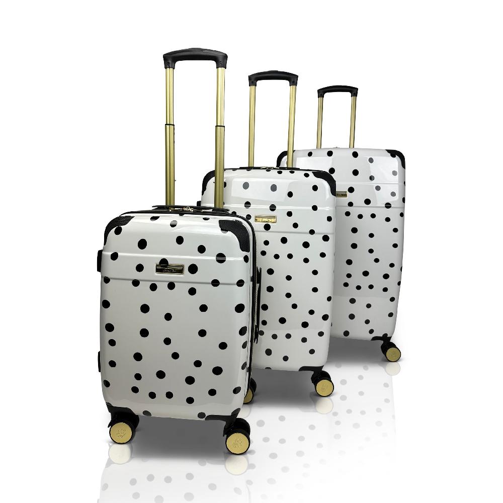 American Flyer Jenni Chan Polka Dot 3-Piece Hardside Spinner Set