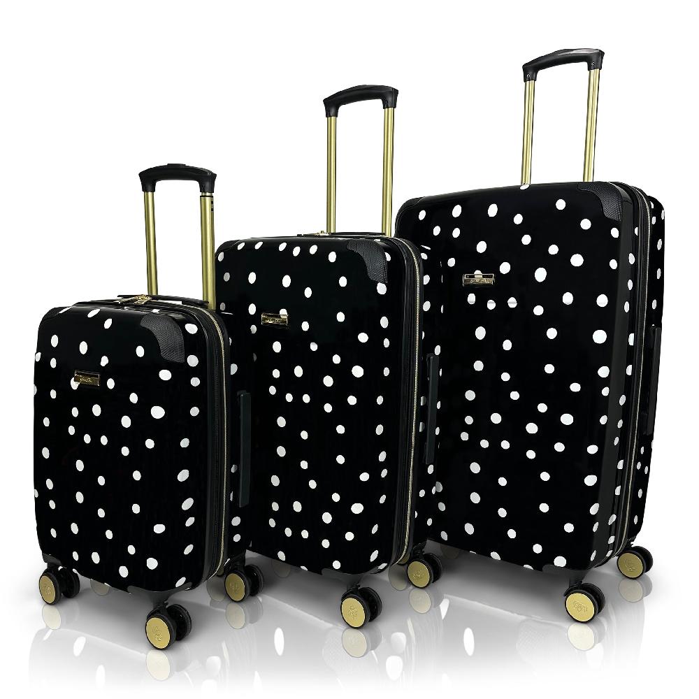 american flyer Jenni Chan Polka Dot 3-Piece Hardside Spinner Set
