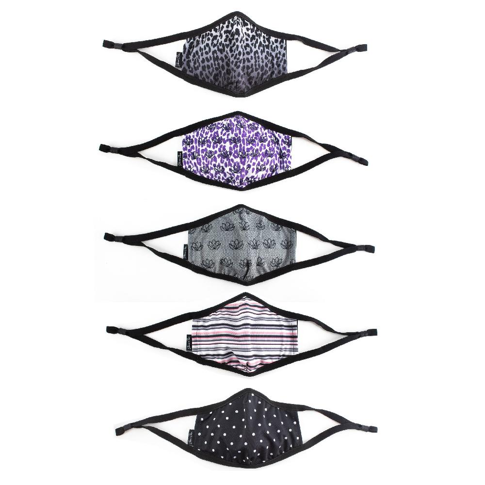 american flyer Jenni Chan Women's 5-Piece Reversible Face Mask Set
