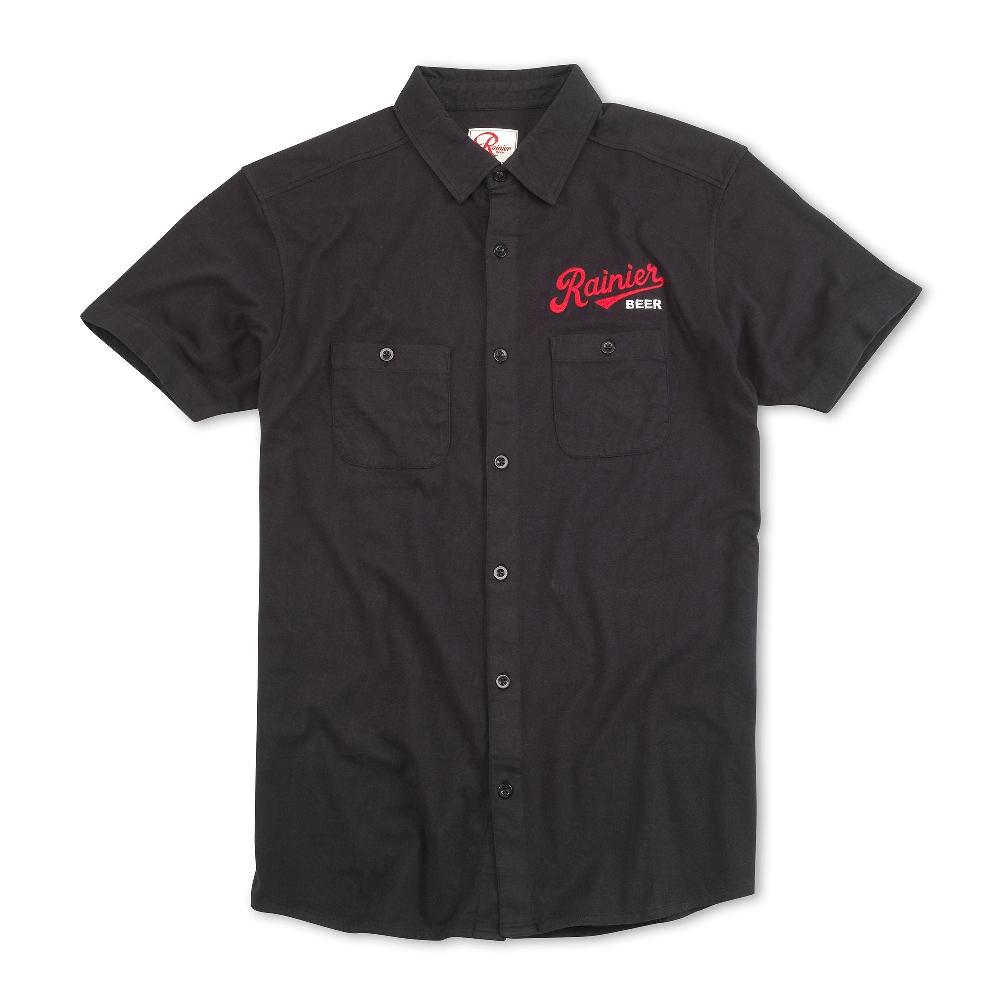 american needle Brew Master Button Up Short Sleeve Shirt – Rainier Beer