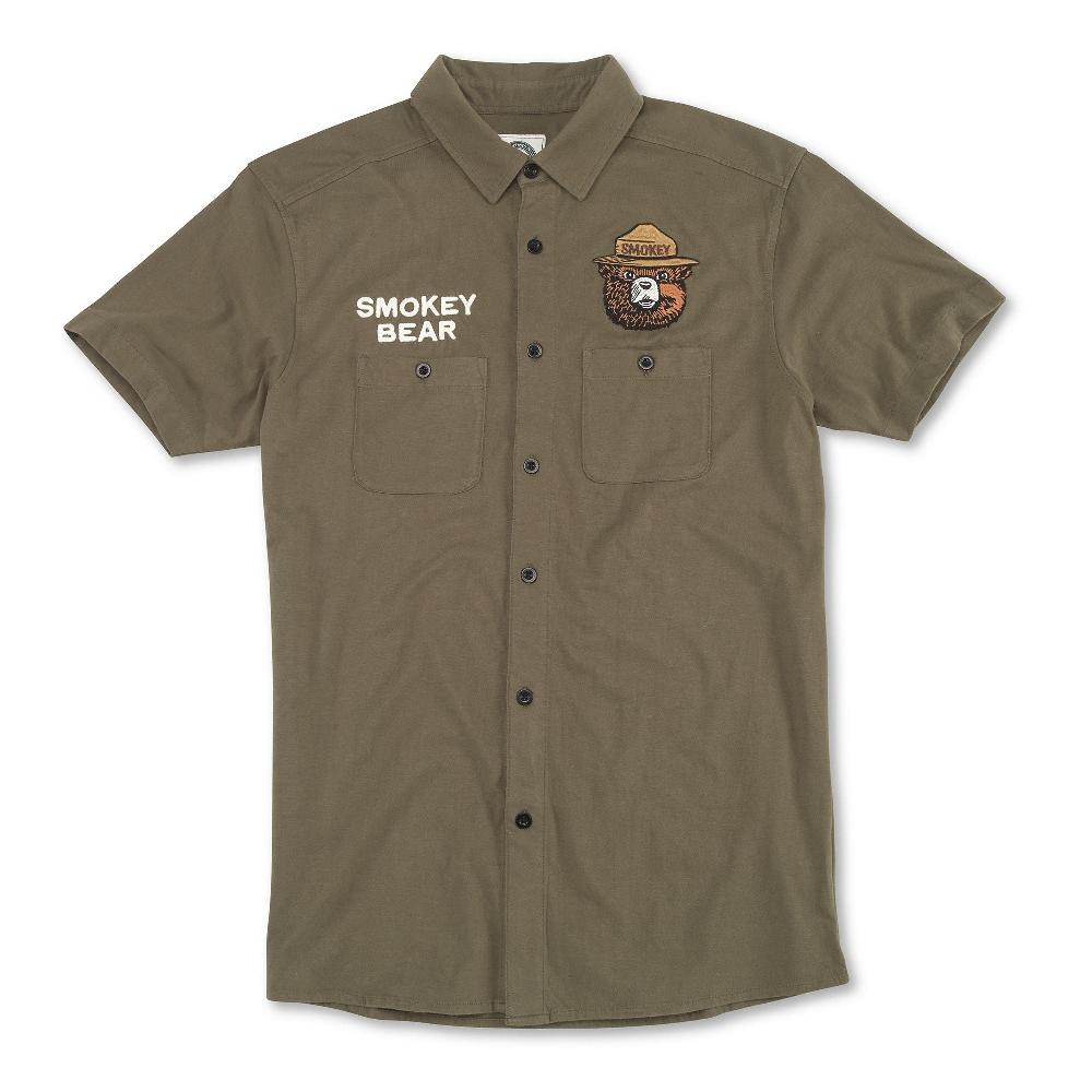 american needle Brew Master Button Up Short Sleeve Shirt – Smokey Bear