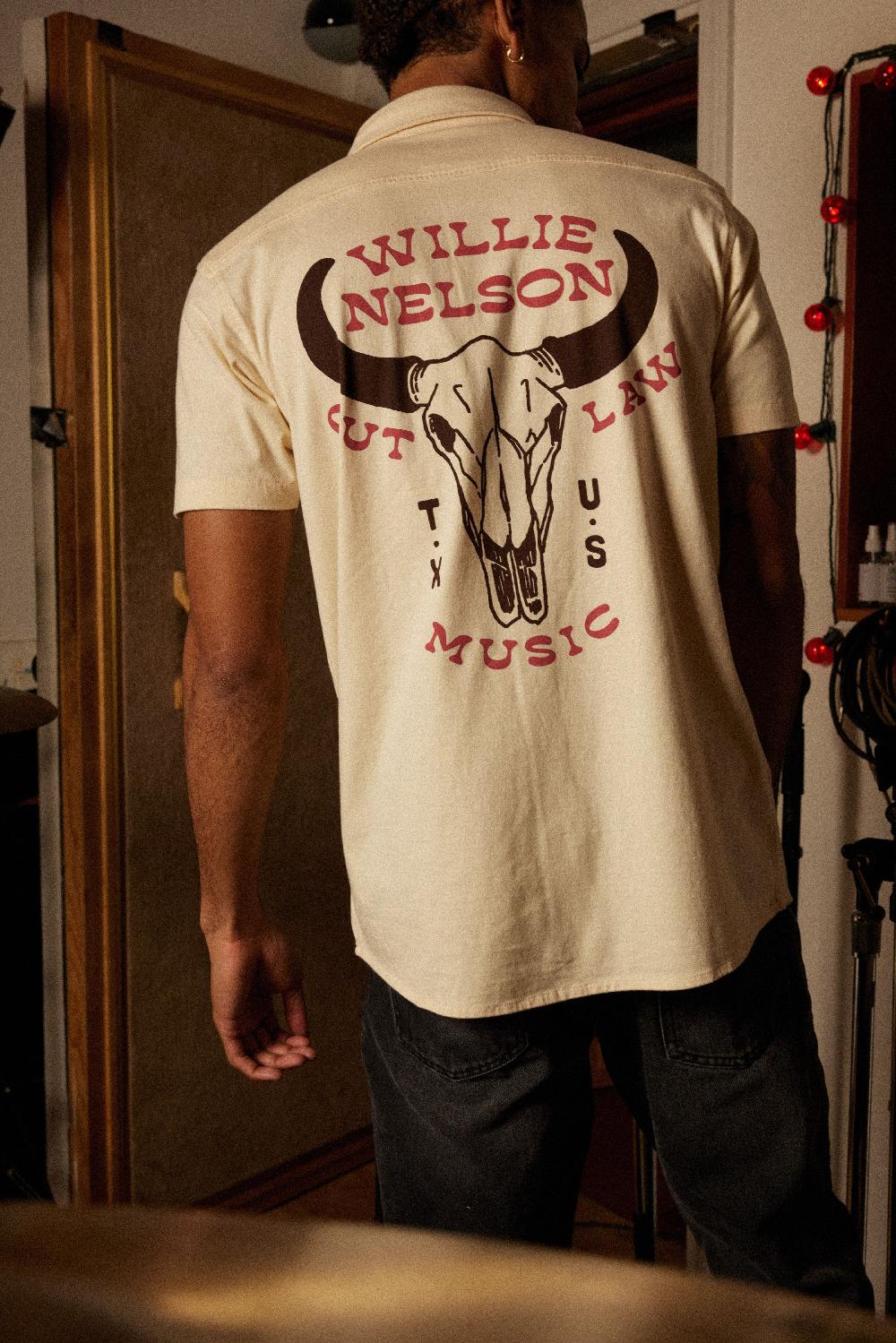 American Needle Brew Master Button Up Short Sleeve Shirt – Willie Nelson