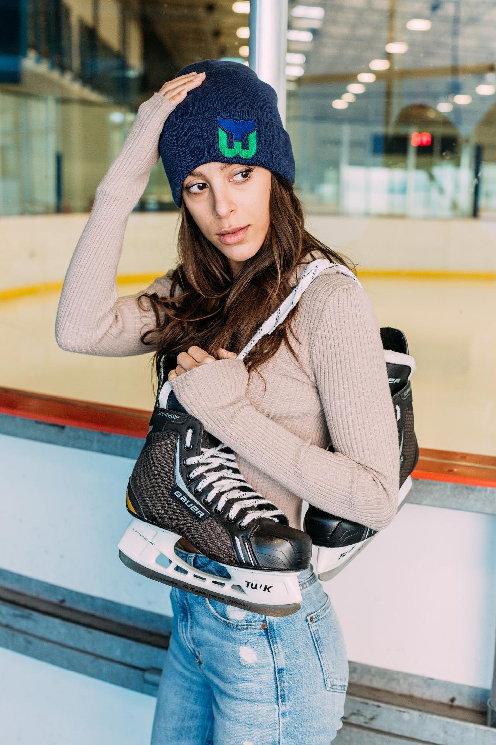 American Needle Cuffed Knit Beanie – Hartford Whalers