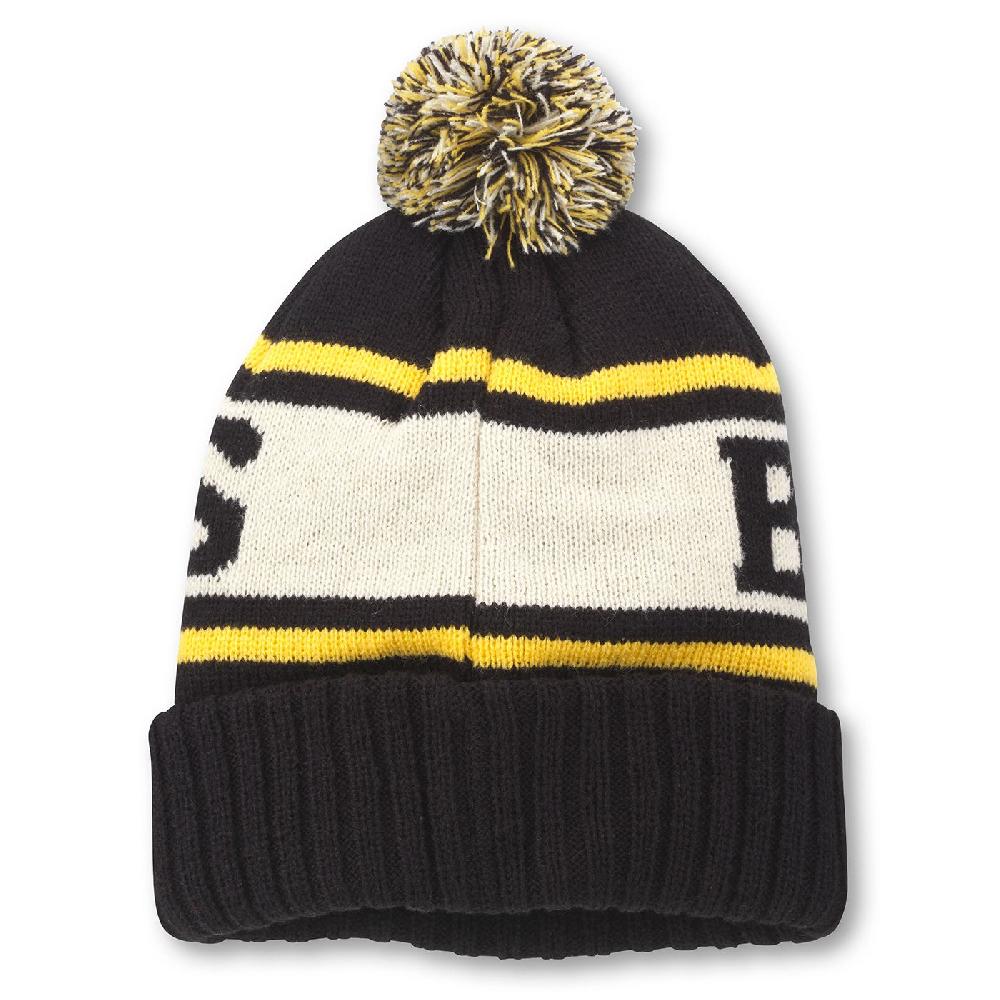 American Needle Pillow Line Knit Pom Pom Beanie – Boston Bruins