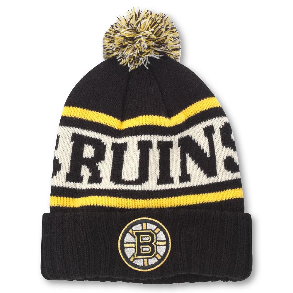 american needle Pillow Line Knit Pom Pom Beanie – Boston Bruins