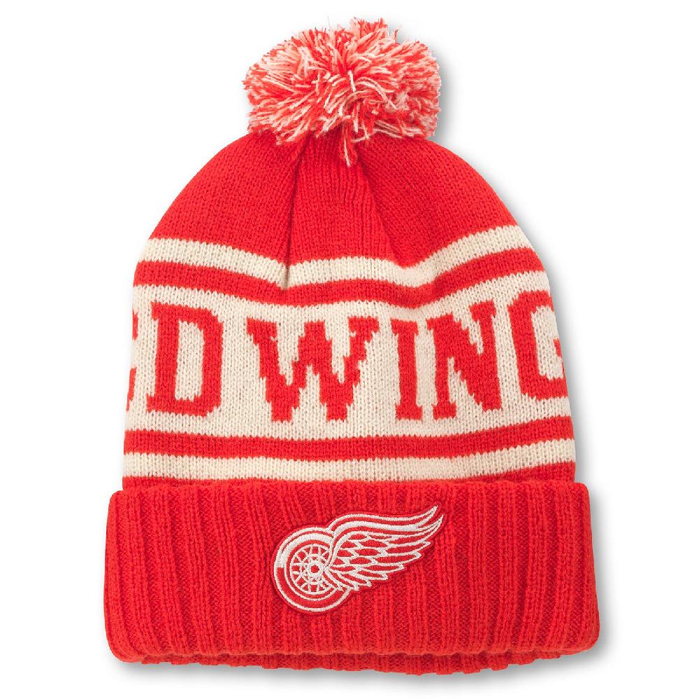 american needle Pillow Line Knit Pom Pom Beanie – Detroit Red Wings