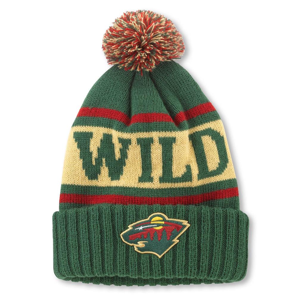 american needle Pillow Line Knit Pom Pom Beanie – Minnesota Wild