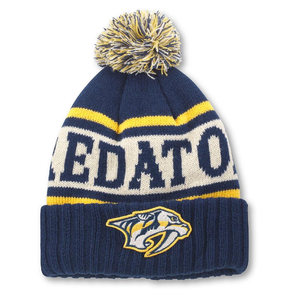 american needle Pillow Line Knit Pom Pom Beanie – Nashville Predators