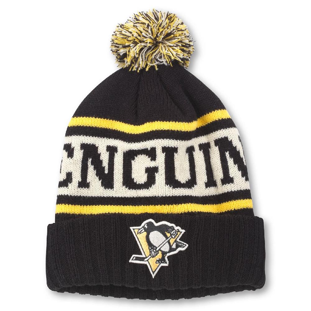 american needle Pillow Line Knit Pom Pom Beanie – Pittsburgh Penguins