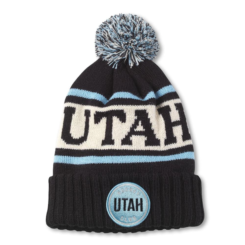 american needle Pillow Line Knit Pom Pom Beanie – Utah Hockey Club