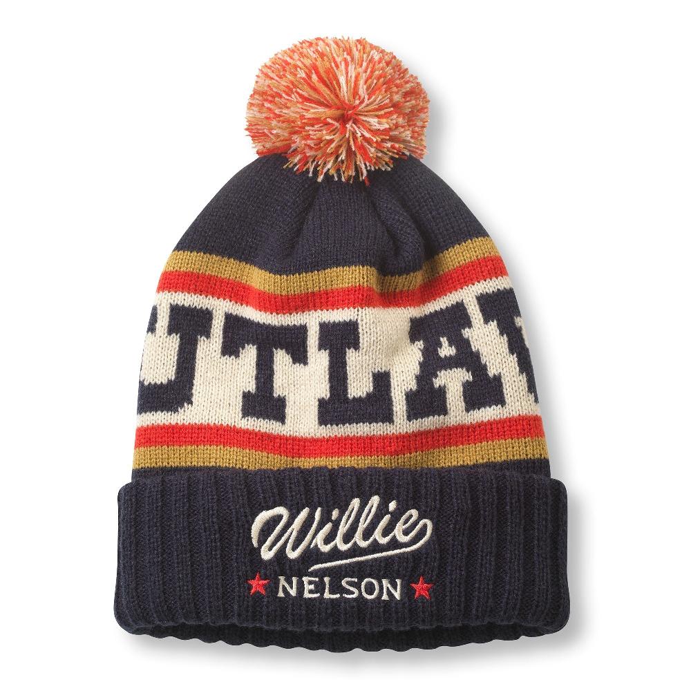 american needle Pillow Line Knit Pom Pom Beanie – Willie Nelson