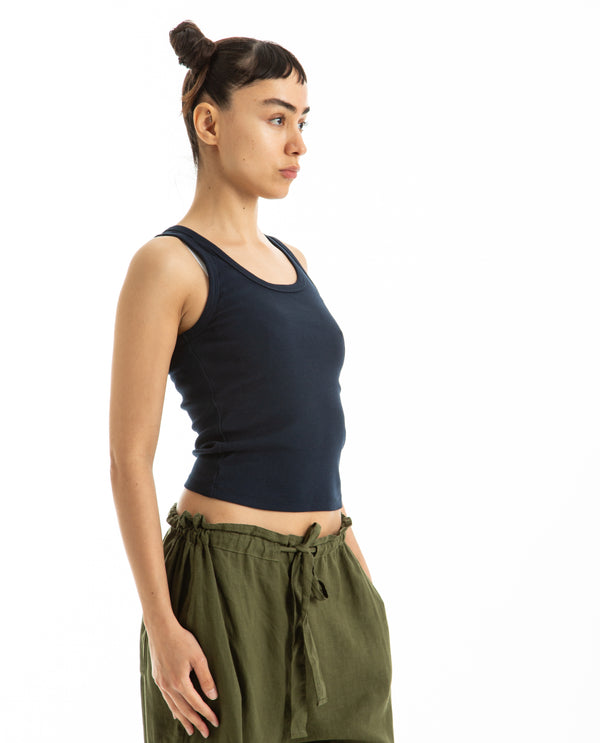 American Rag Cie 2X1 Rib Classic Tank New Navy – American Rag Cie