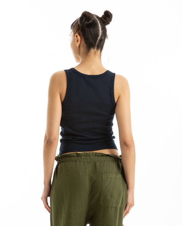 American Rag Cie 2X1 Rib Classic Tank New Navy – American Rag Cie
