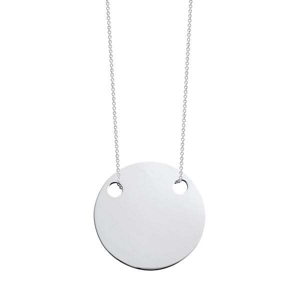 american rag cie Baby Disc White Gold Necklace – American Rag Cie