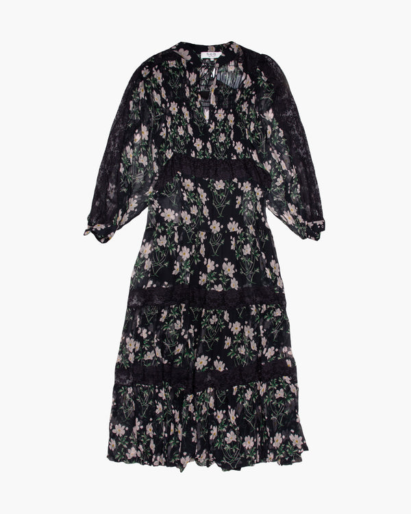 american rag cie Elizabeth Print Tiered Midi Dress – American Rag Cie