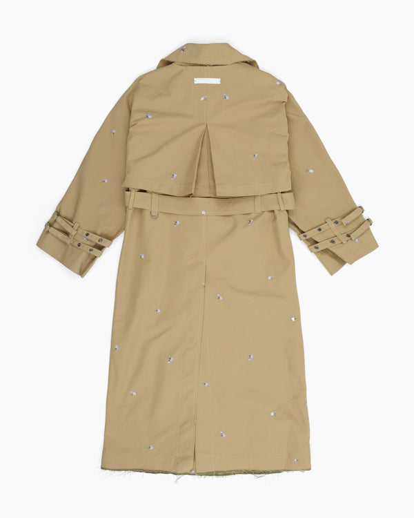 American Rag Cie Embroidered Gabardine 2-in-1 Trench Coat – American Rag Cie