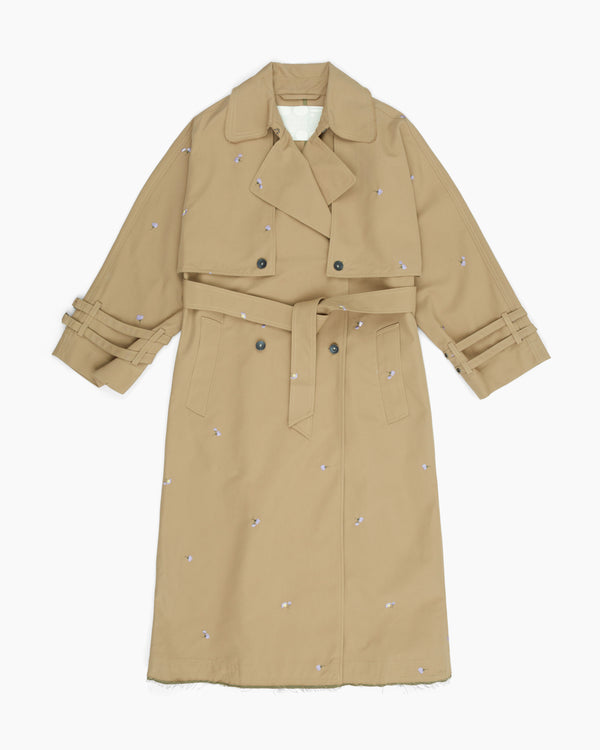 american rag cie Embroidered Gabardine 2-in-1 Trench Coat – American Rag Cie