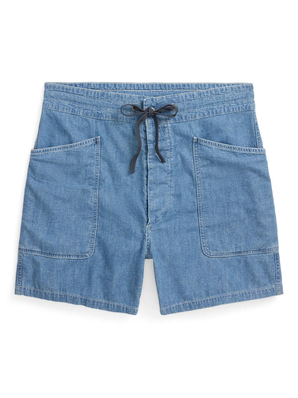 american rag cie Indigo Cotton-Linen Chambray Short – American Rag Cie
