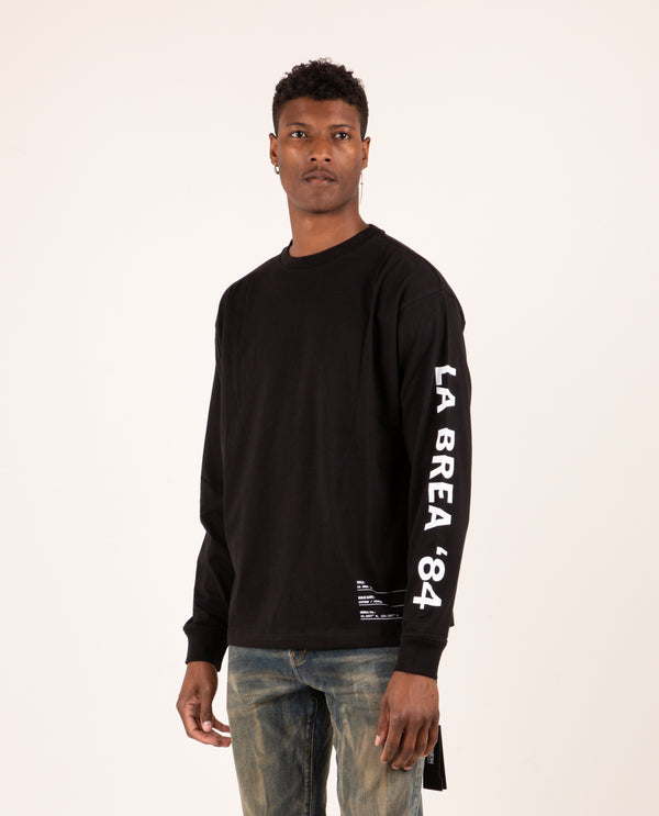 american rag cie La Brea Ave L/S Tee Black – American Rag Cie