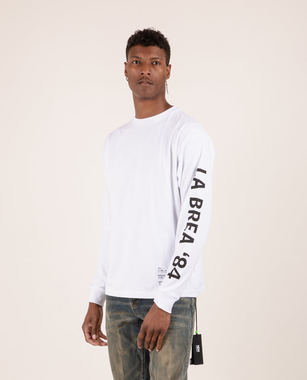 american rag cie La Brea Ave L/S Tee White – American Rag Cie