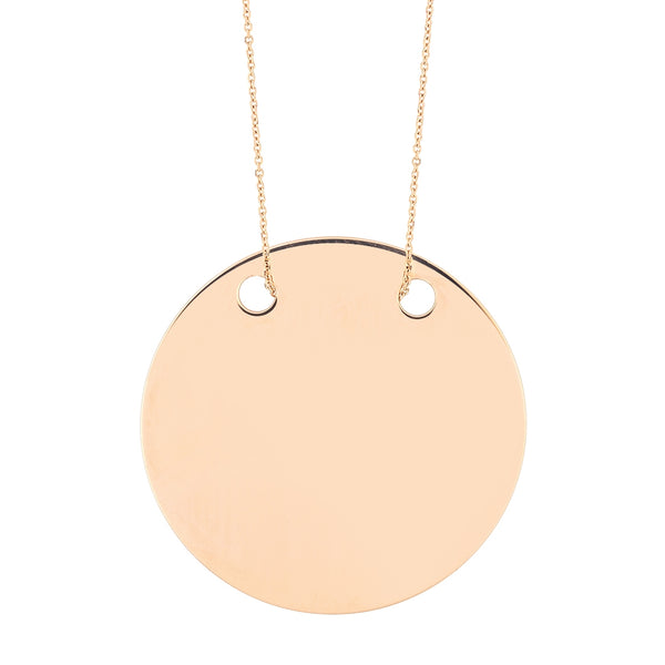 american rag cie Large Disc Rose Gold Necklace – American Rag Cie