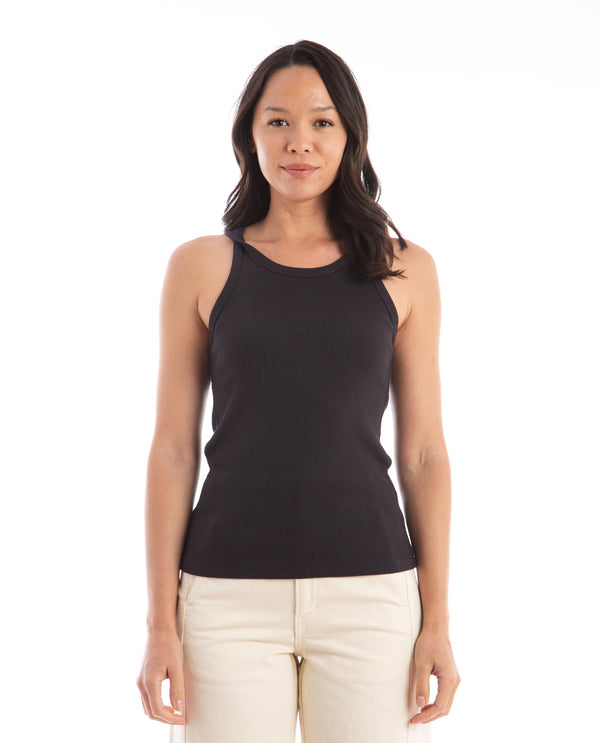 American Rag Cie Long Rib Tank Black – American Rag Cie