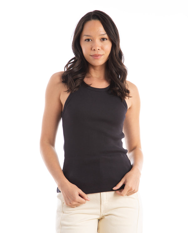 american rag cie Long Rib Tank Black – American Rag Cie