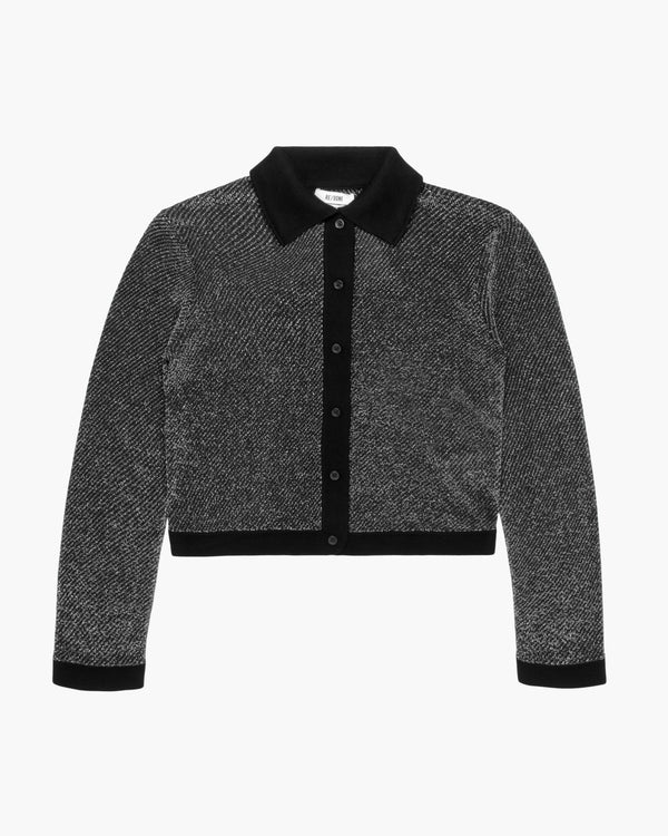 american rag cie Lurex Polo Cardigan – American Rag Cie