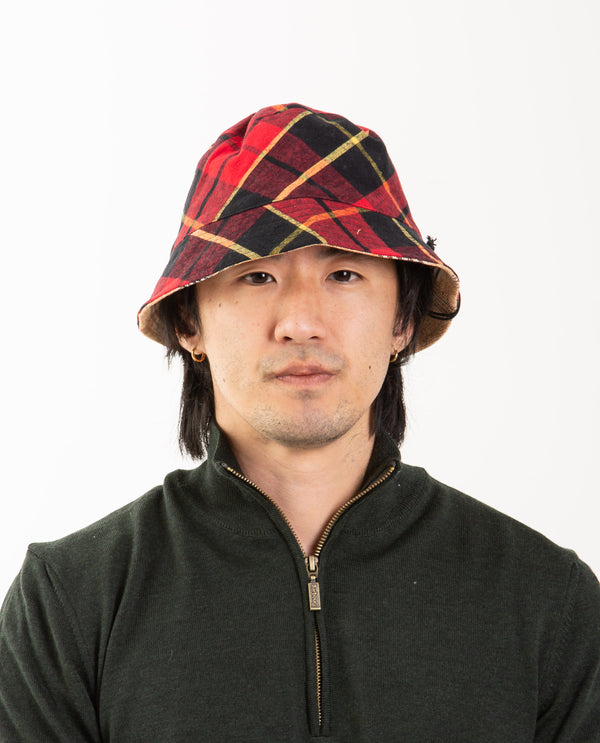 american rag cie No. 72 Reversible Bucket Hat Red Multi – American Rag Cie