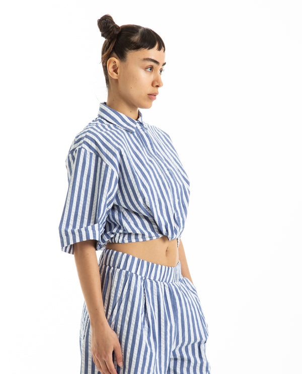 American Rag Cie Puckered Stripe S/S Cropped – American Rag Cie