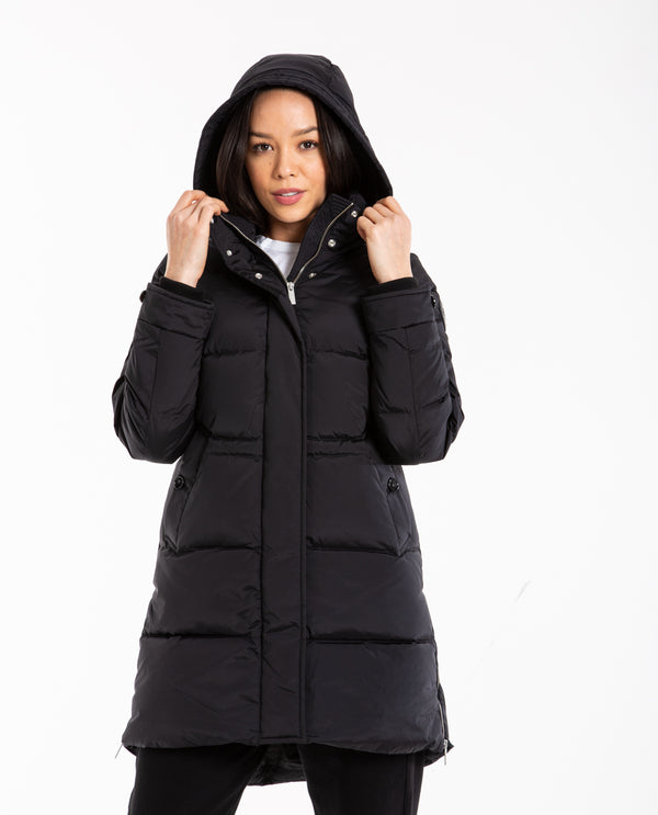 American Rag Cie Puffy Parka Jacket Black – American Rag Cie