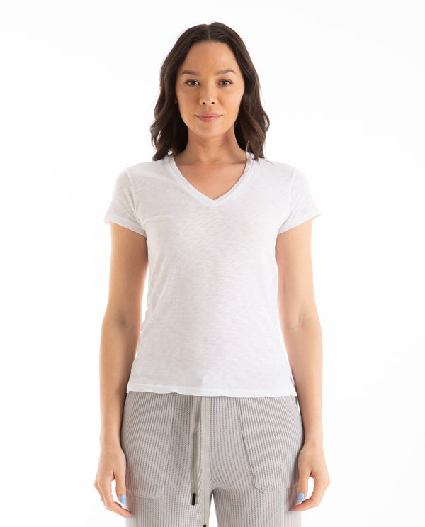 American Rag Cie Slub Short Sleeve V-Neck – American Rag Cie