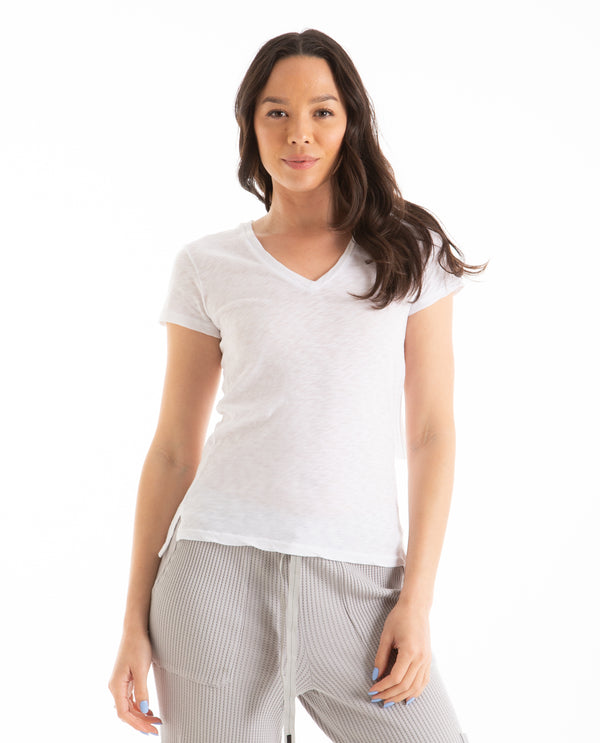 american rag cie Slub Short Sleeve V-Neck – American Rag Cie