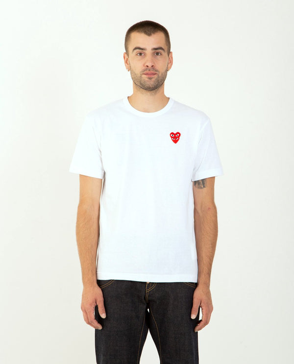 American Rag Cie Stacked Red Heart Tee White – American Rag Cie
