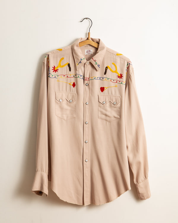 american rag cie Vintage 40's Texas Togs Chain-Stitched Western Shirt – American Rag Cie