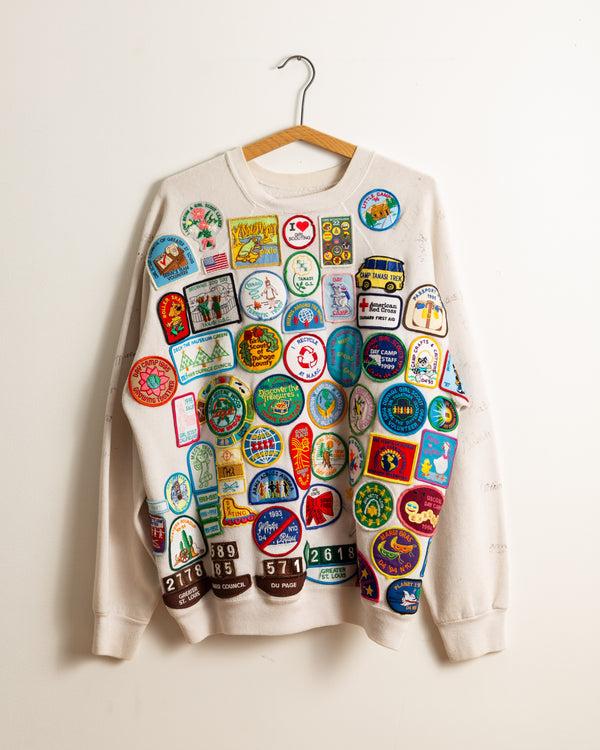 american rag cie Vintage 90's Girl Scout Patch Sweatshirt – American Rag Cie