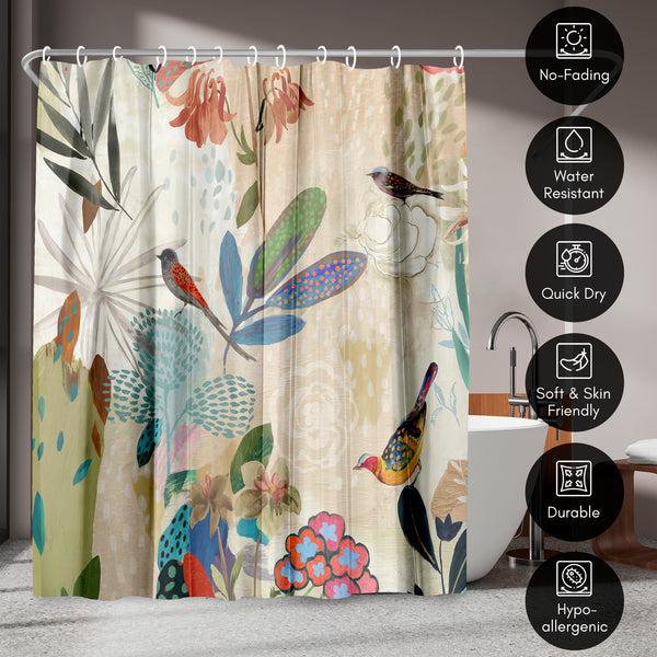 Americanflat 71x74 Abstract Shower Curtain With 12 Metal Grommets | Colorful Botani – Americanflat
