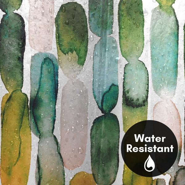 Americanflat 71x74 Abstract Shower Curtain With 12 Metal Grommets | Watercolor Stro – Americanflat