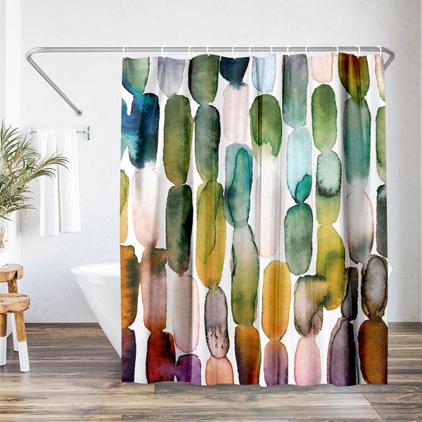 americanflat 71x74 Abstract Shower Curtain with 12 Metal Grommets | Watercolor Stro – Americanflat americanflat 71x74 Abstract Shower Curtain with 12 Metal Grommets | Watercolor Stro – Americanflat