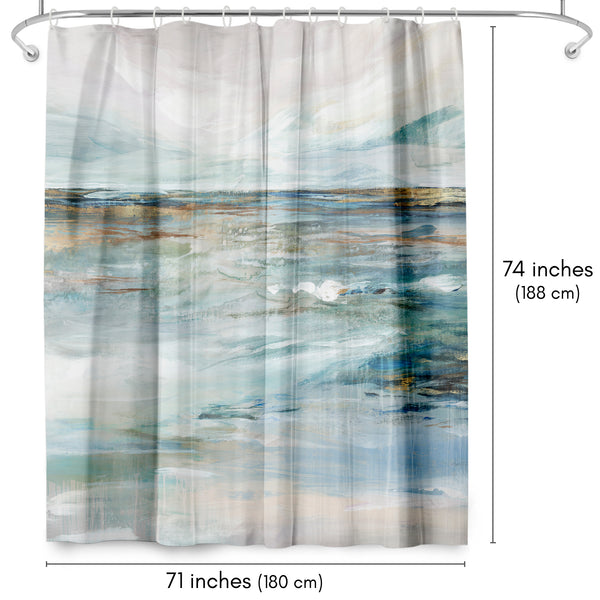 Americanflat 71x74 Abstract Shower Curtain With 12 Metal Grommets | Midnight Clear – Americanflat