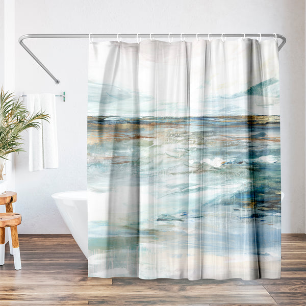 americanflat 71x74 Abstract Shower Curtain with 12 Metal Grommets | Midnight Clear – Americanflat americanflat 71x74 Abstract Shower Curtain with 12 Metal Grommets | Midnight Clear – Americanflat