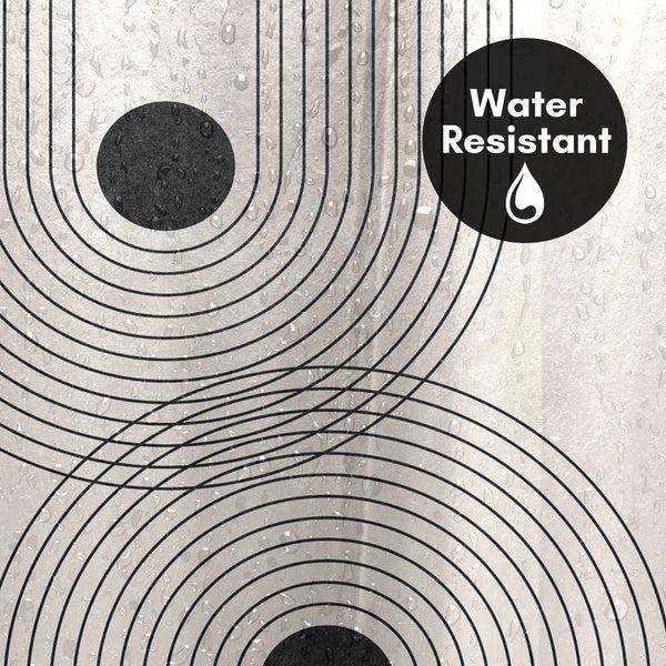 Americanflat 71x74 Abstract Shower Curtain With 12 Metal Grommets | Black Geometric – Americanflat