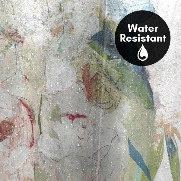 Americanflat 71x74 Abstract Shower Curtain With 12 Metal Grommets | Blissful Peony – Americanflat